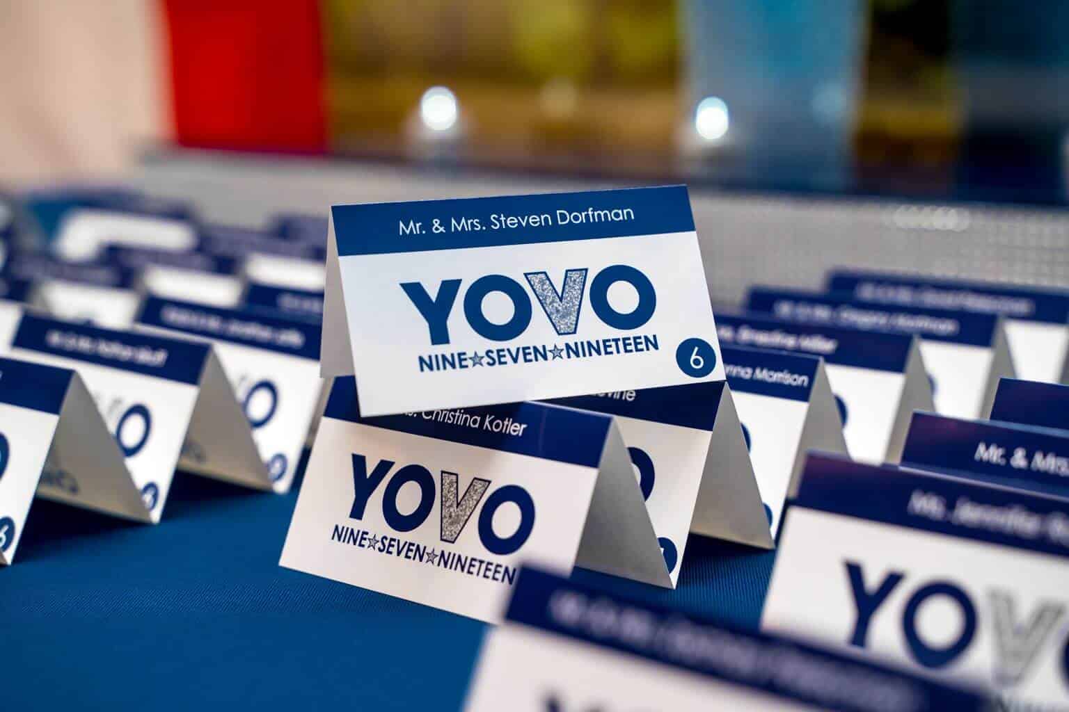 Custom Bat Mitzvah Place Cards with Logo