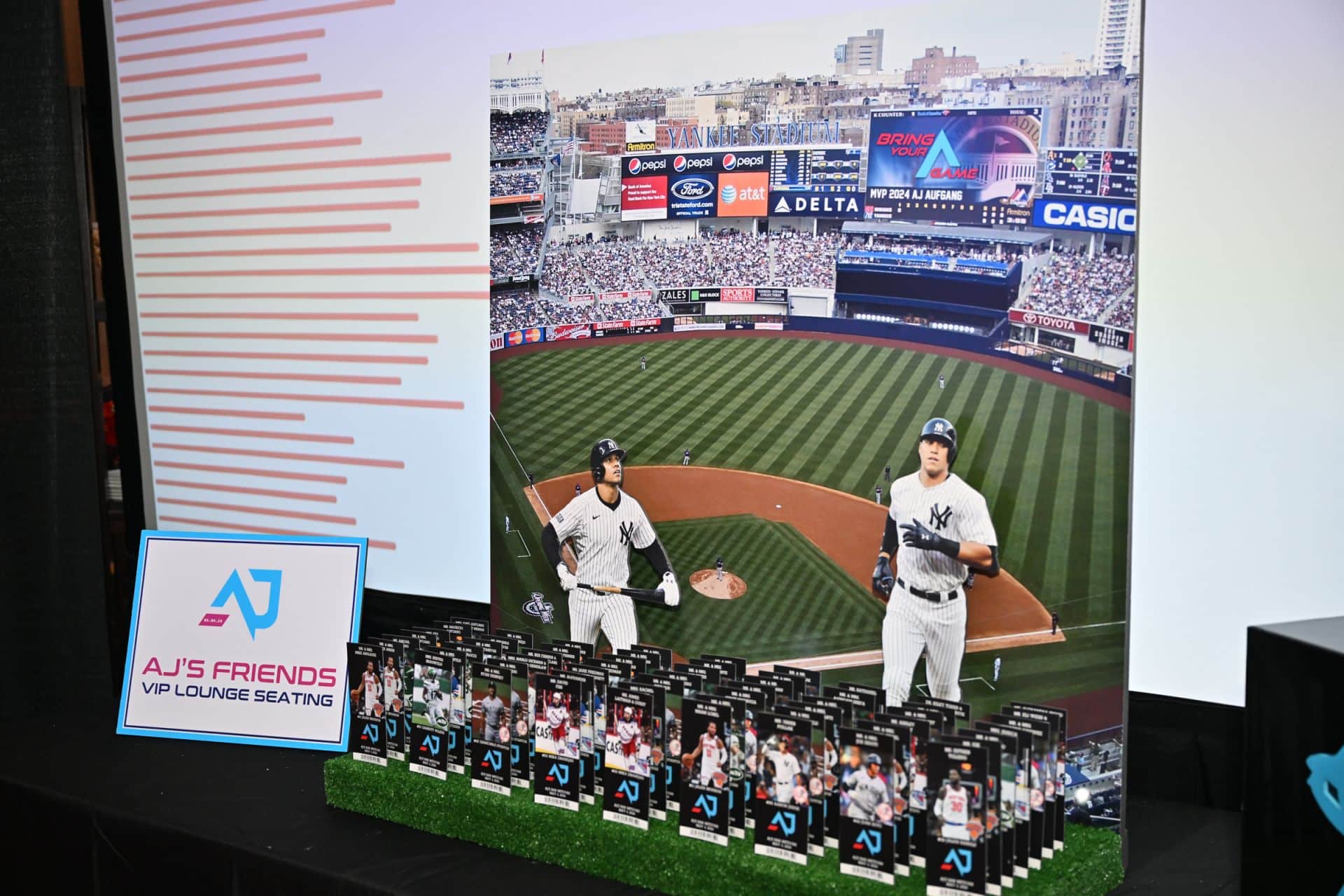 Yankee Stadium Seating Display with custom Ticket Place Cards