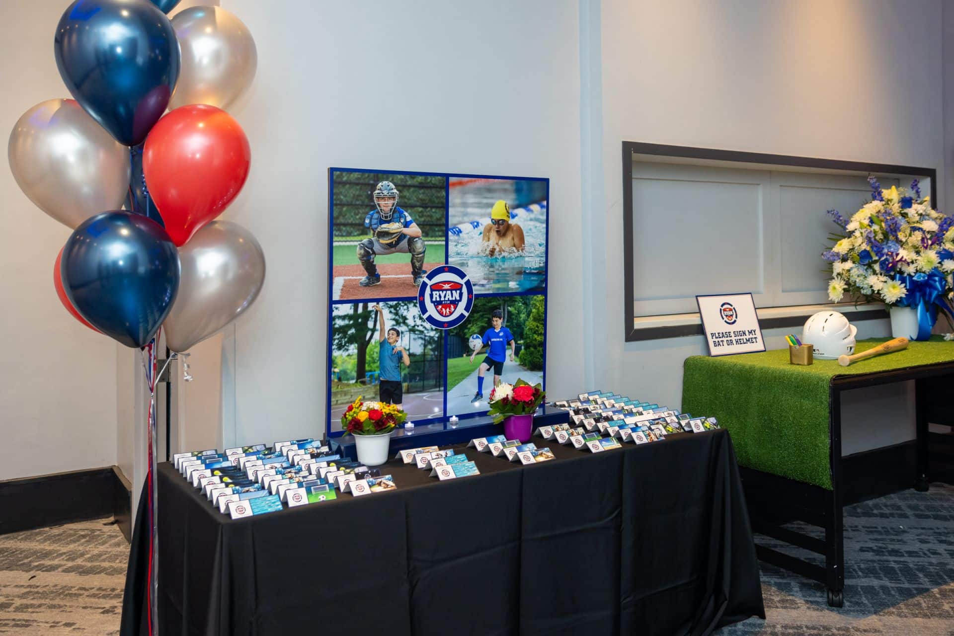 Entrance Display for a Sports Theme Bar Mitzvah