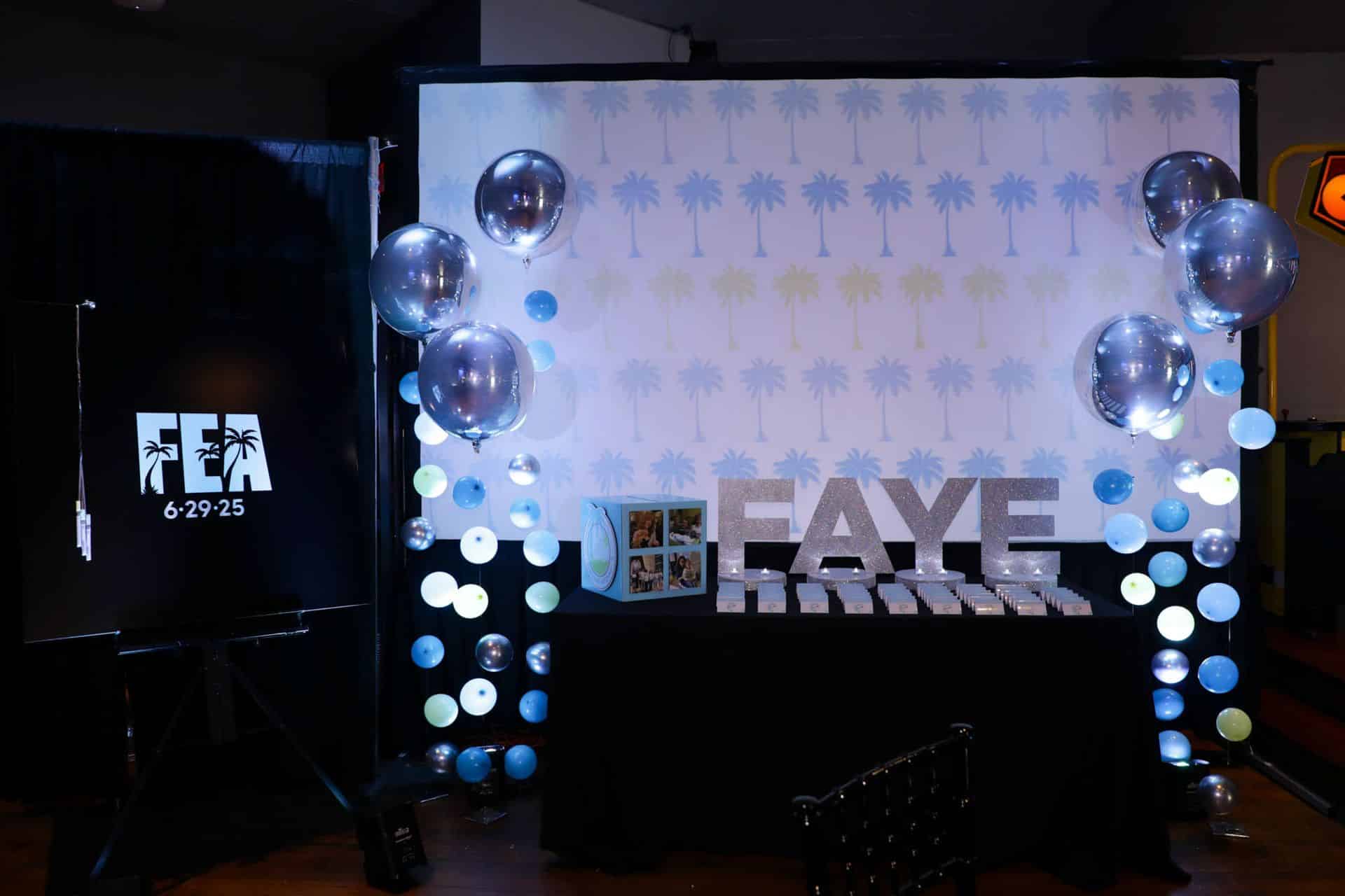 Custom Beach Theme Seating Display with Custom Seating Cards at Vibe