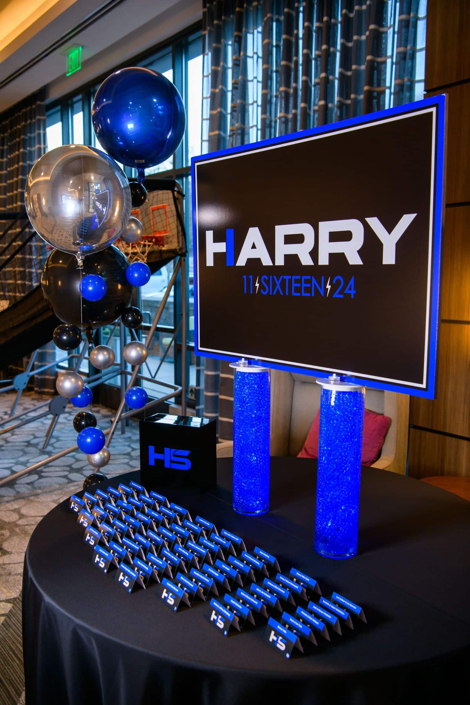 Custom Signage with Fold Over Place Cards