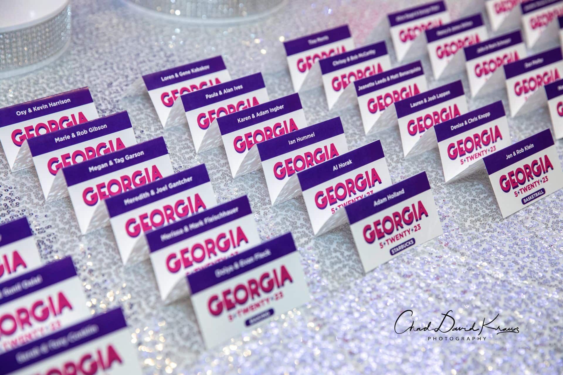 Custom Bat Mitzvah Place Cards with Logo Name and Date