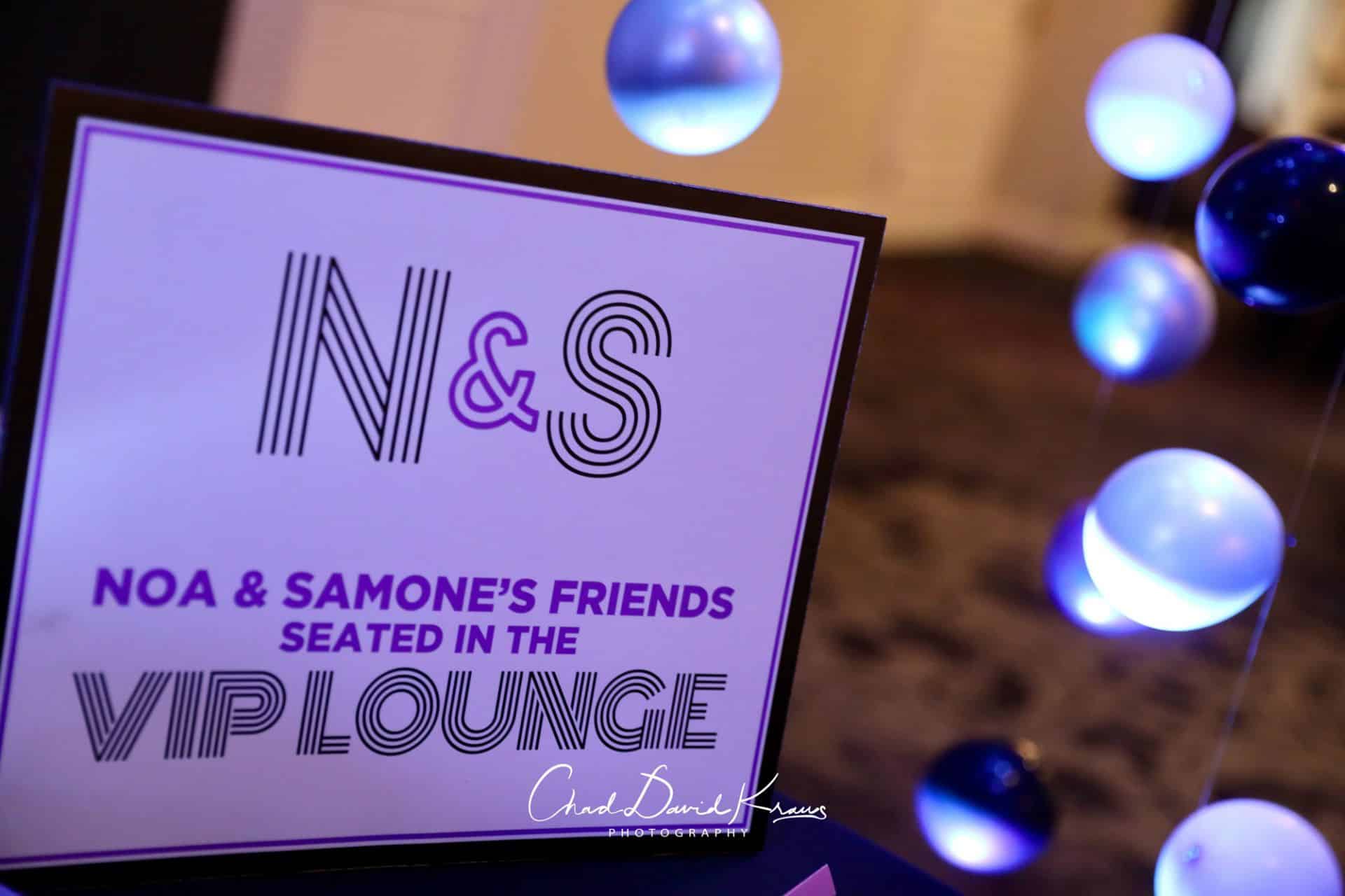 Custom Seating Sign for VIP lounge