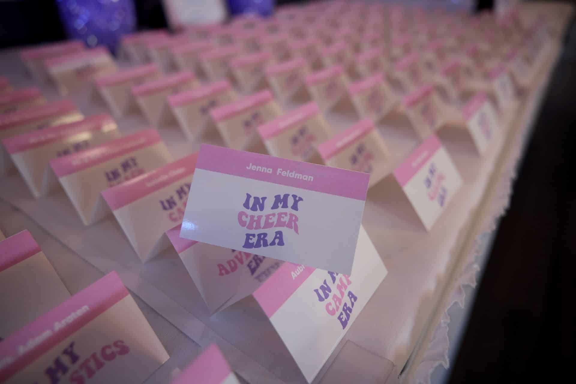 Custom Taylor Swift Fold Over Place Cards