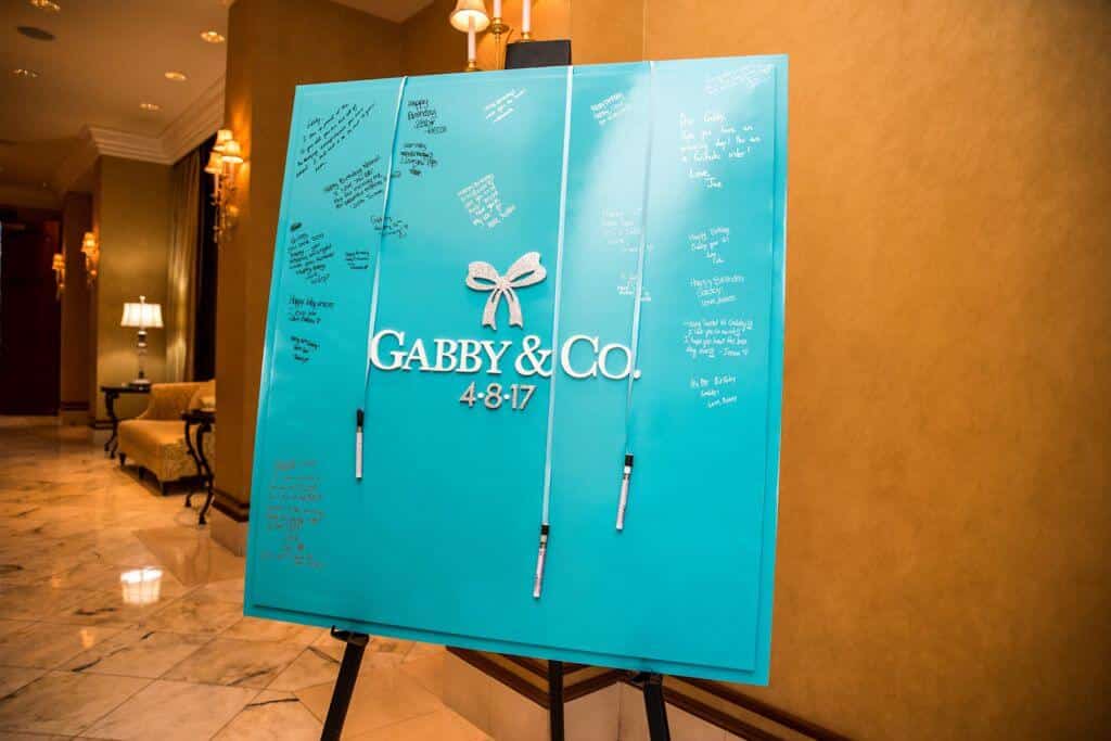 Tiffany and Co. Themed Sign in Board