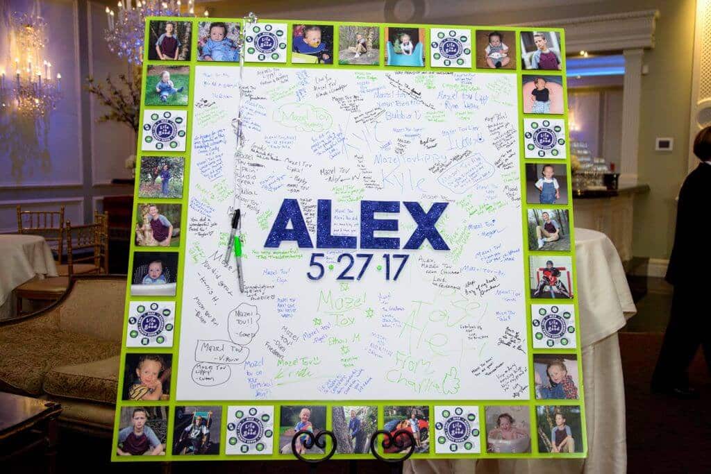 Photo Border Sign in Board with Custom Logo for Everything Boy Bar Mitzvah