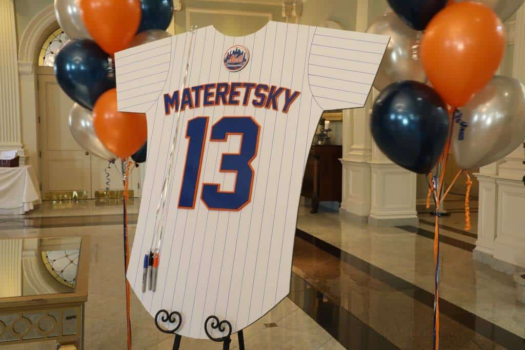 Mets Themed Jersey Sign in Board with Name and Number