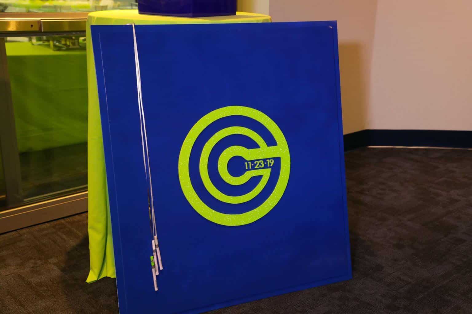 Bar Mitzvah Sign in Board with Glittered Custom Logo