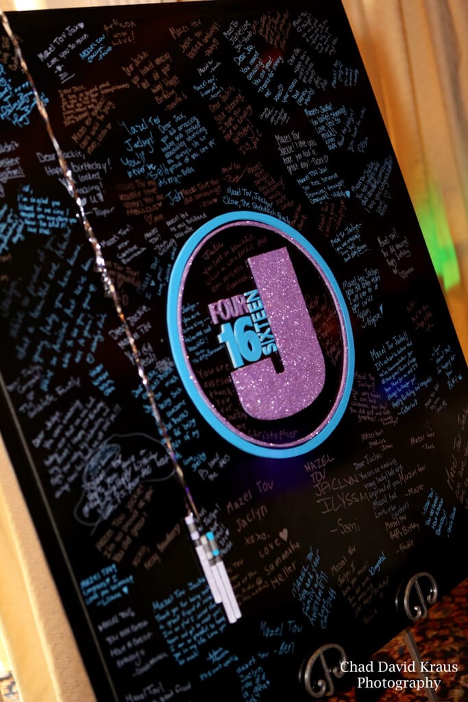 Bat Mitzvah Custom Logo Sign in Board