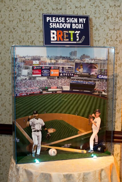 Yankees Shadow Box Sign in Board with Stadium Background
