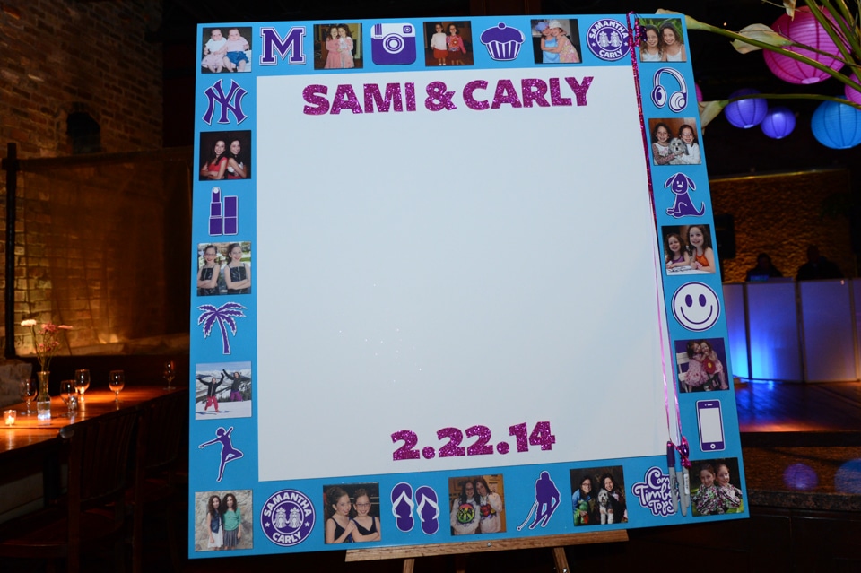 Bnai Mitzvah Sign in Board with Photos and Clipart