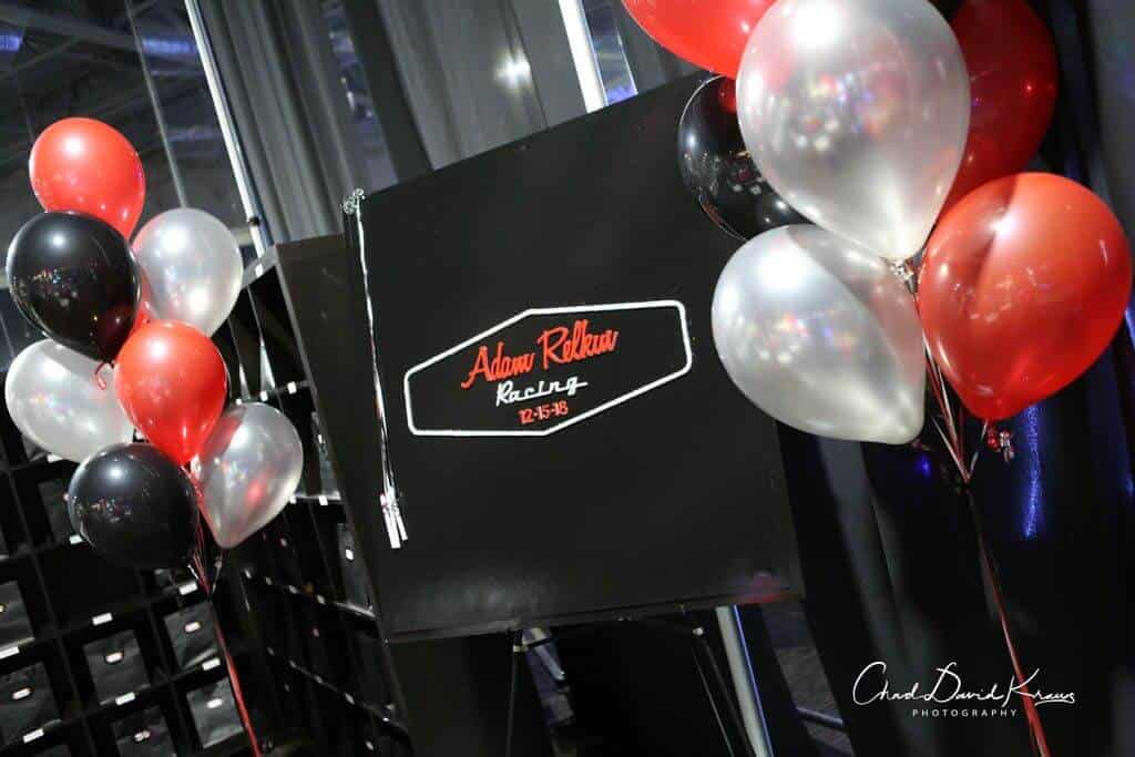 Racing Themed Sign in Board with Custom Logo