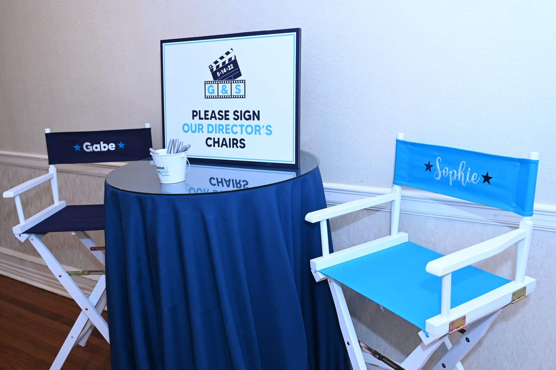 Custom Embroidered Directors Chairs for Movie Themed B'nai Mitzvah