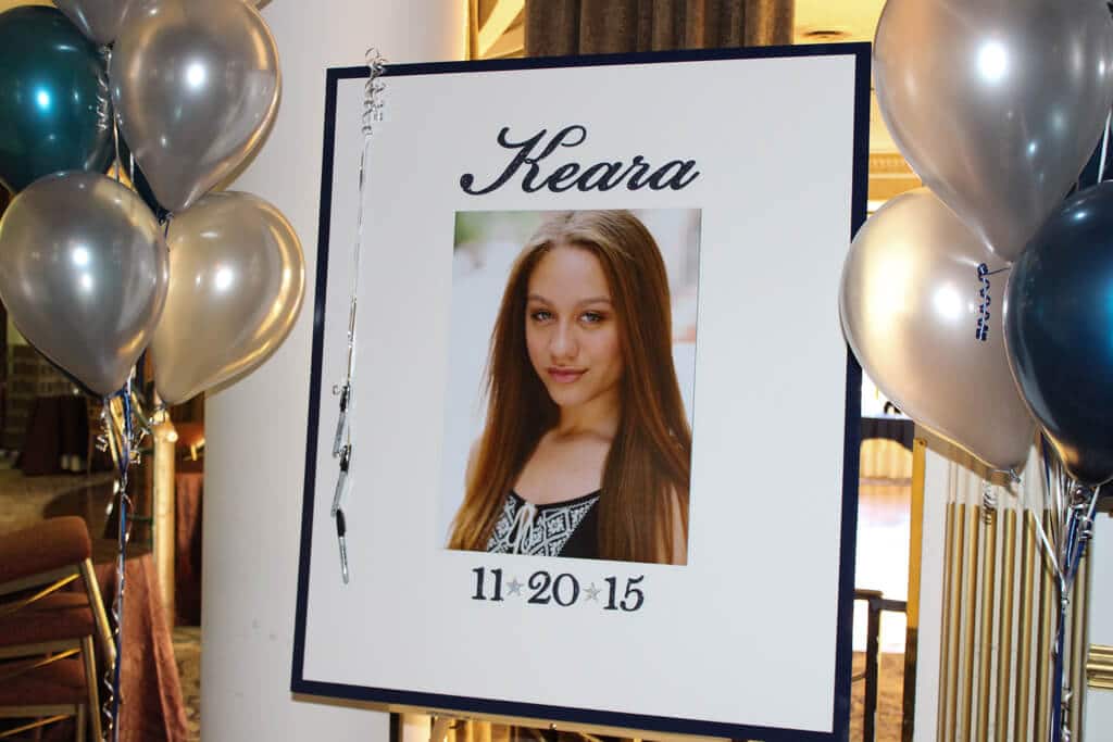 Sweet Sixteen Sign in Board with Blowup Photo and Name and Date