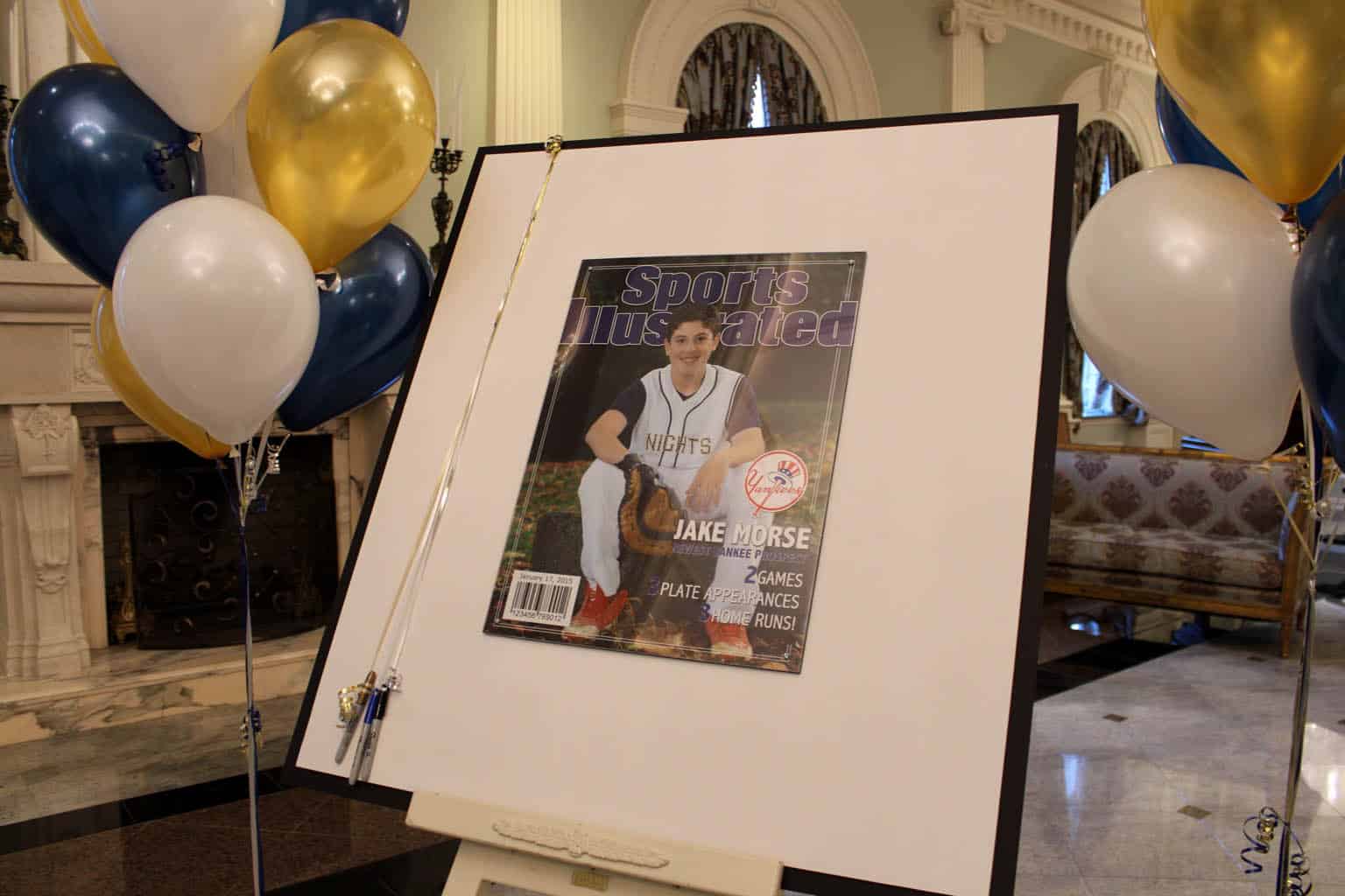 Yankees Sign in Board with Custom Imaged Sports Illustrated Magazine Cover