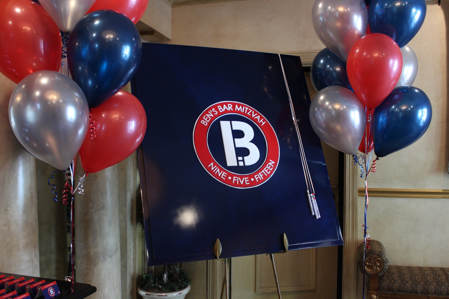 Bar Mitzvah Sign in Board with Custom Logo