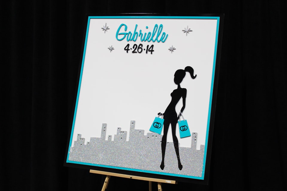 Shopping Themed Sign in Board with Custom Logo