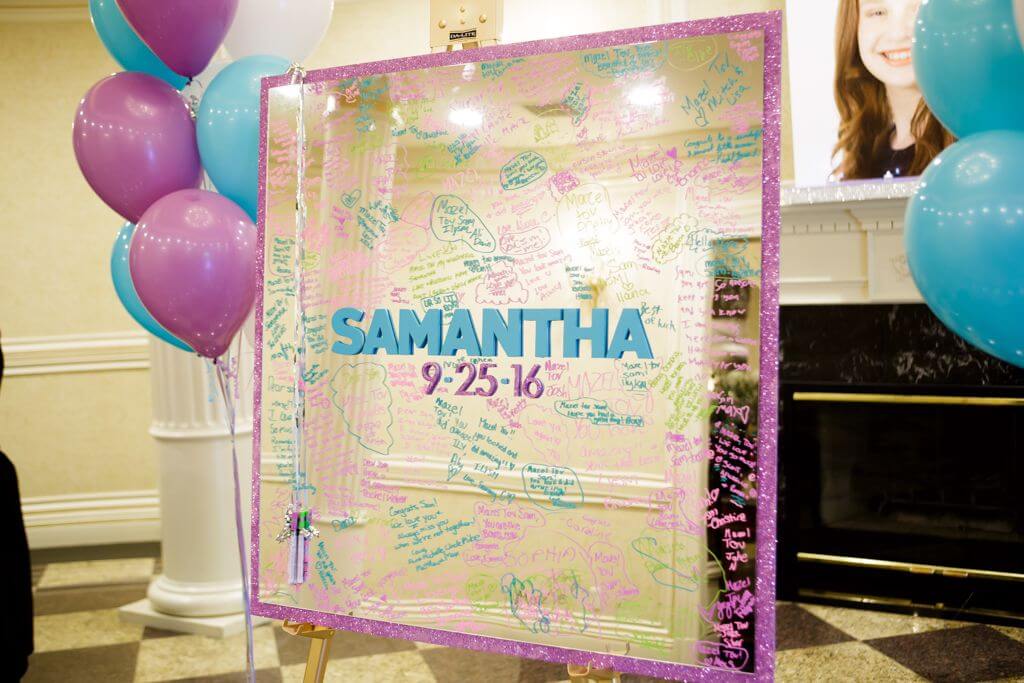 Mirror Sign in Board with Glittered Name, Date and Border