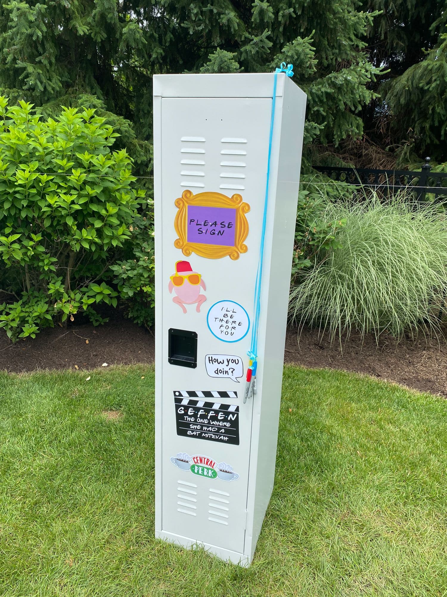Friends Theme Sign in Locker with Custom Magnets