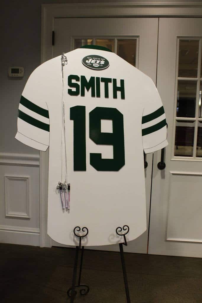 Jets Jersey Sign in Board with Custom Number and Name