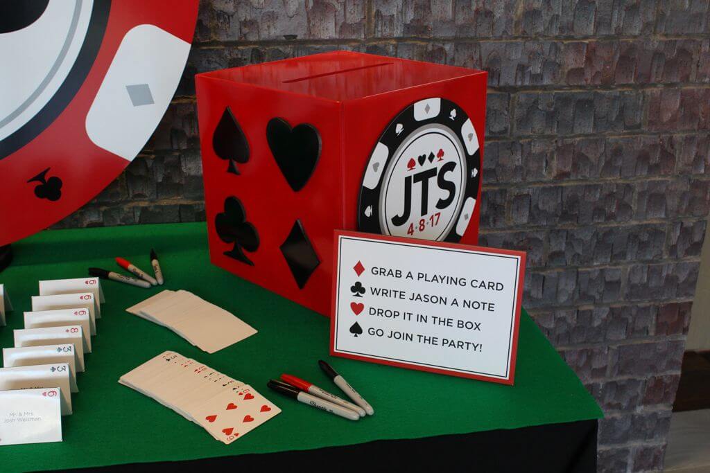 Casino Themed Sign in Box with Custom Logo and Sign