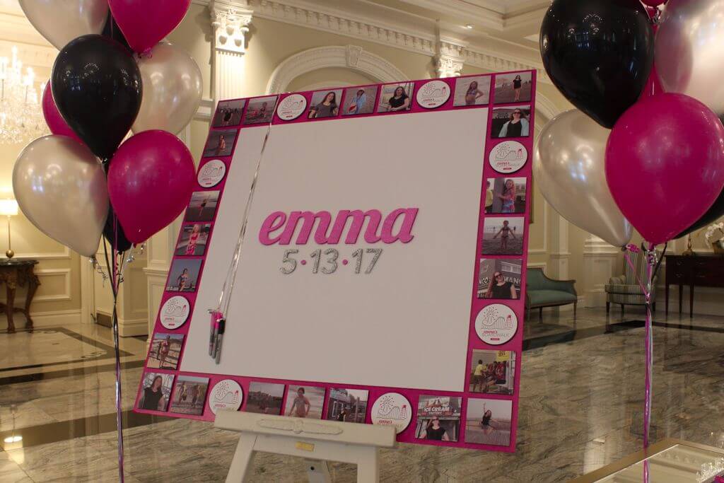 Beach Themed Photo and Logo Border Sign in Board