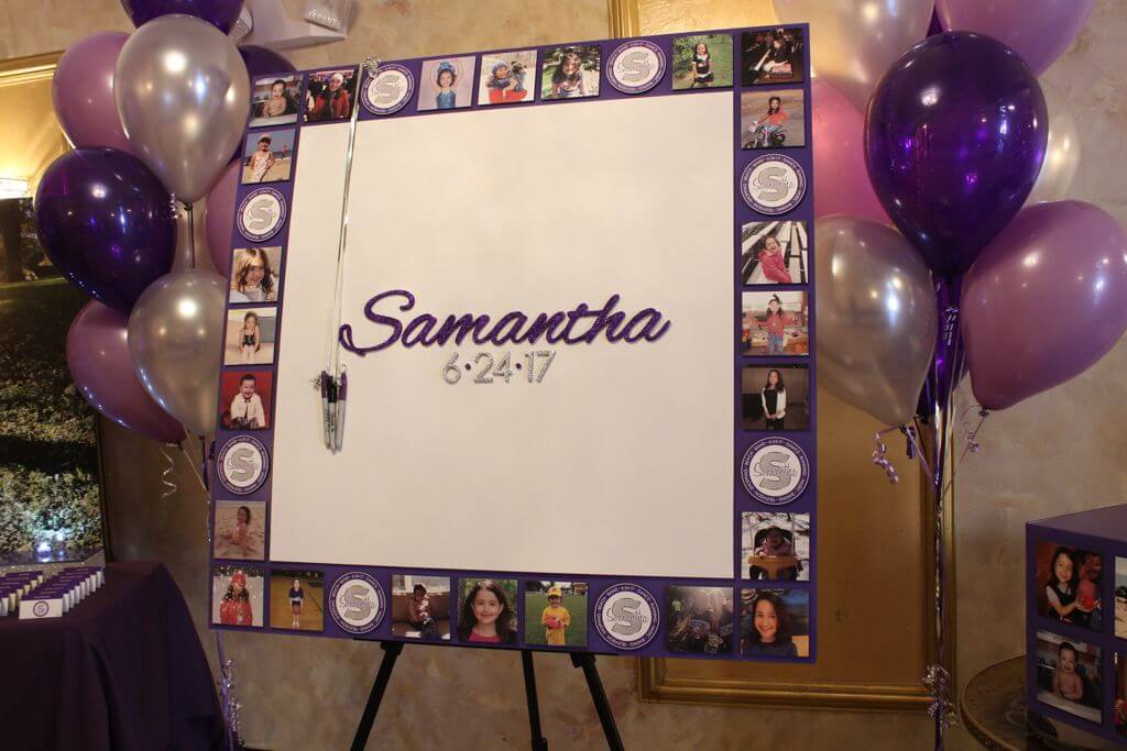 Custom Logo and Photo Border Sign in Board