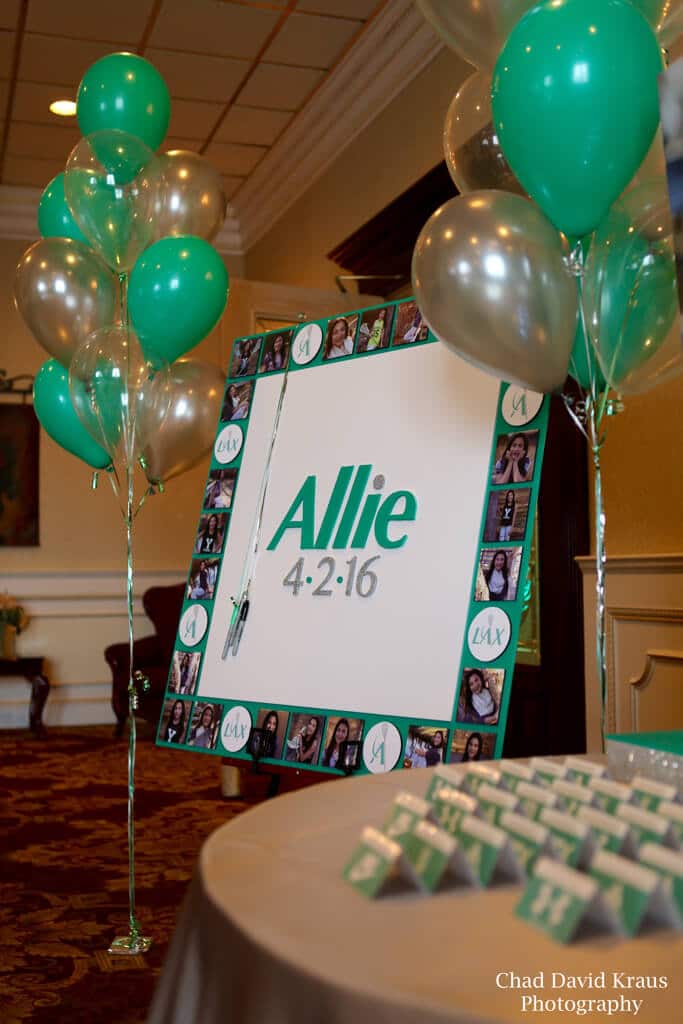 Lacrosse Themed Sign in Board with Photo and Logo Border