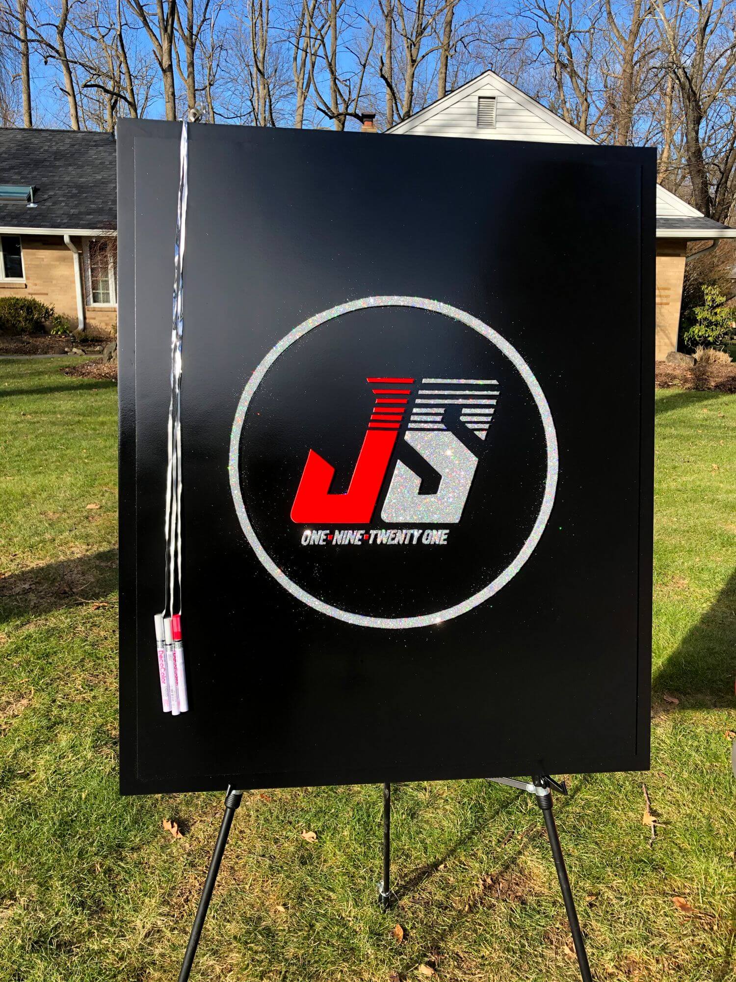 Custom Logo Sign in Board for Outside Bar Mitzvah