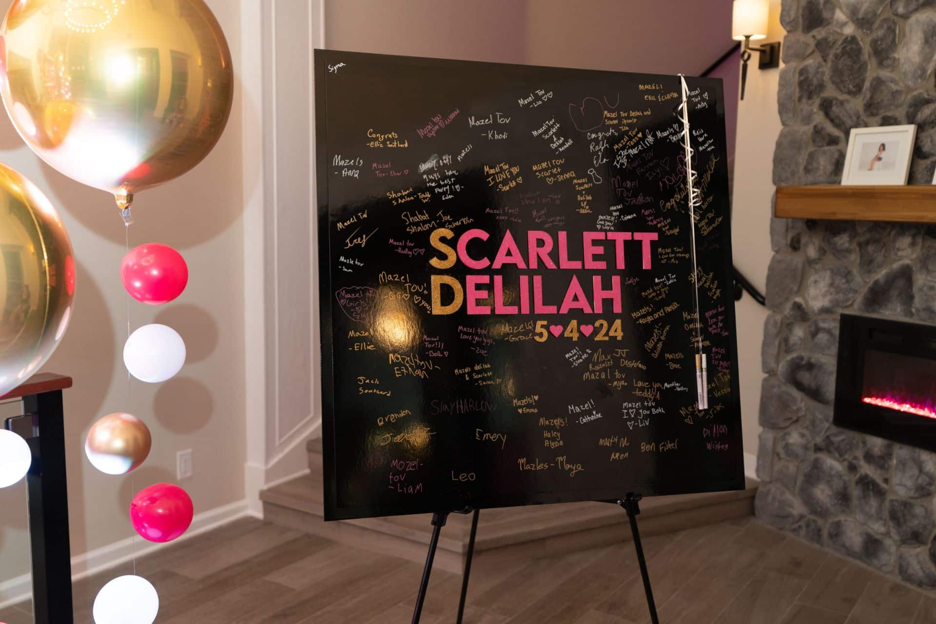 Twin Girls Sign In Board