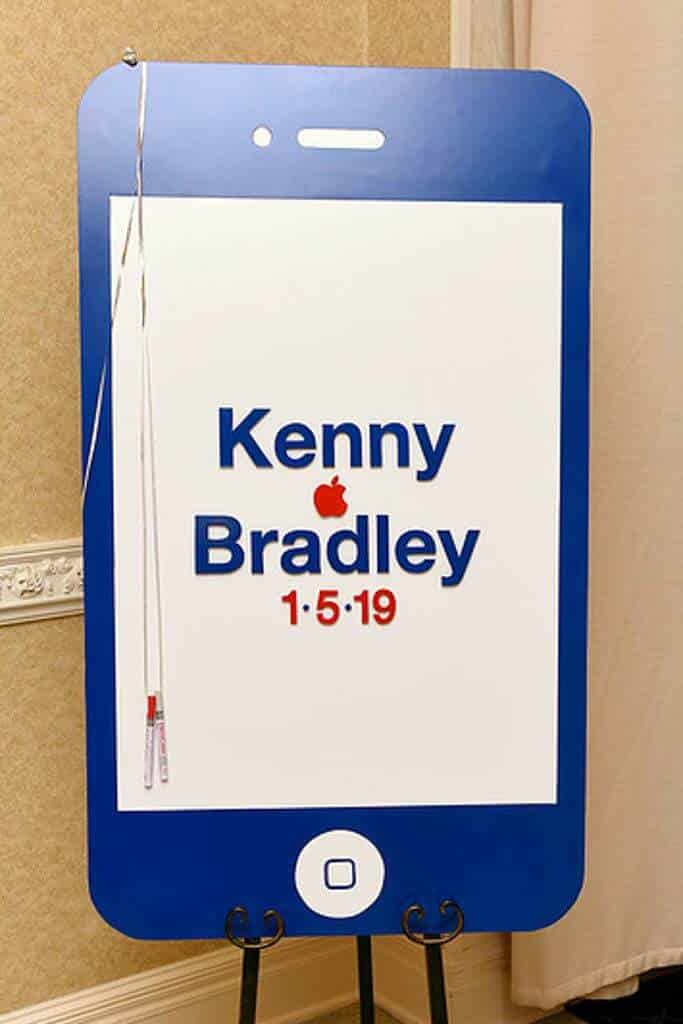 iPhone Themed Sign in Board with Name and Date