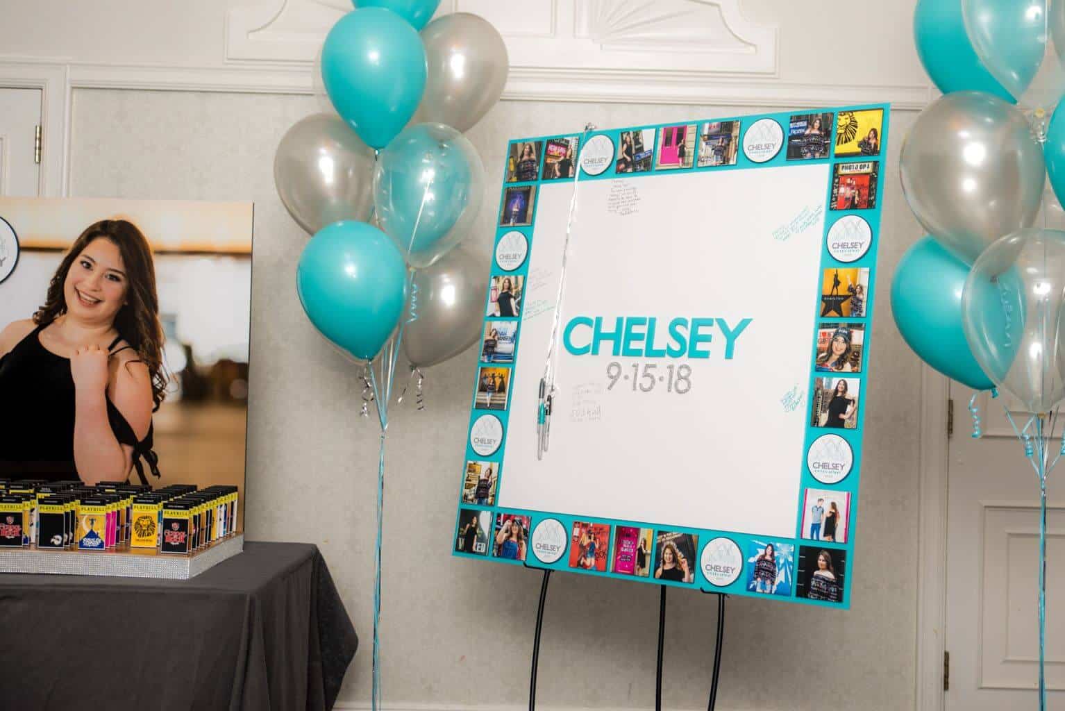 Broadway Themed Sign in Board with Playbill Border and Custom Logo