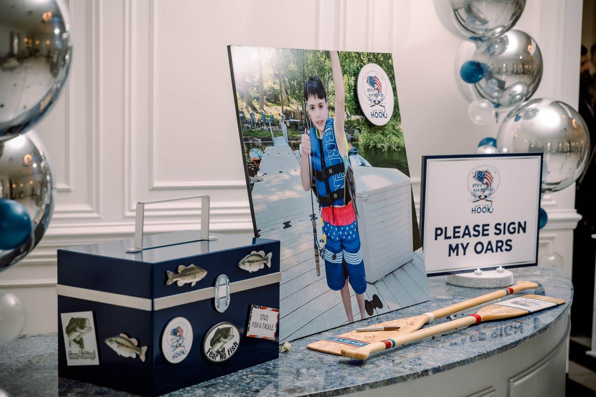 Fishing Oars Sign In Display