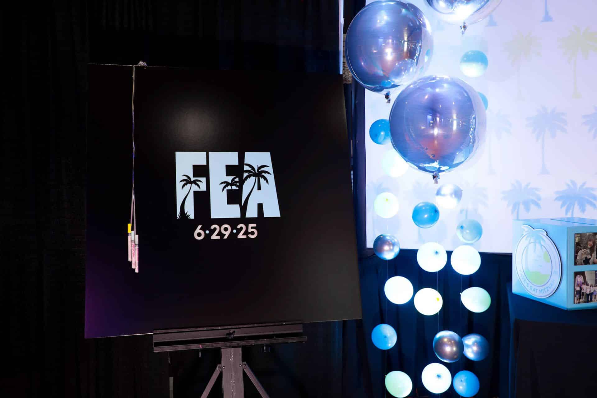 Custom Palm Tree Logo Sign In Board