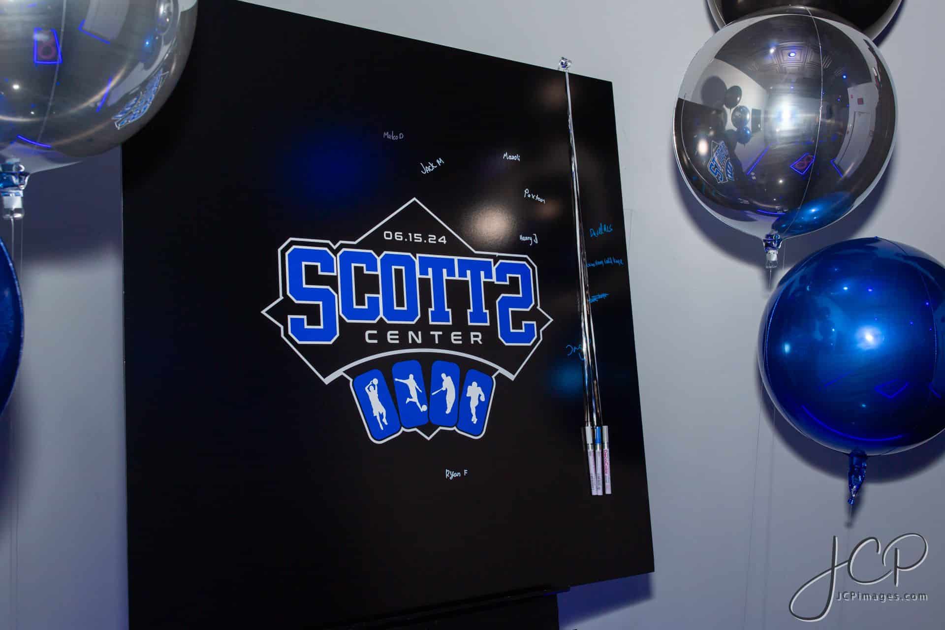 Printed Sign in Board with Custom Logo for a Sports Theme Bar Mitzvah