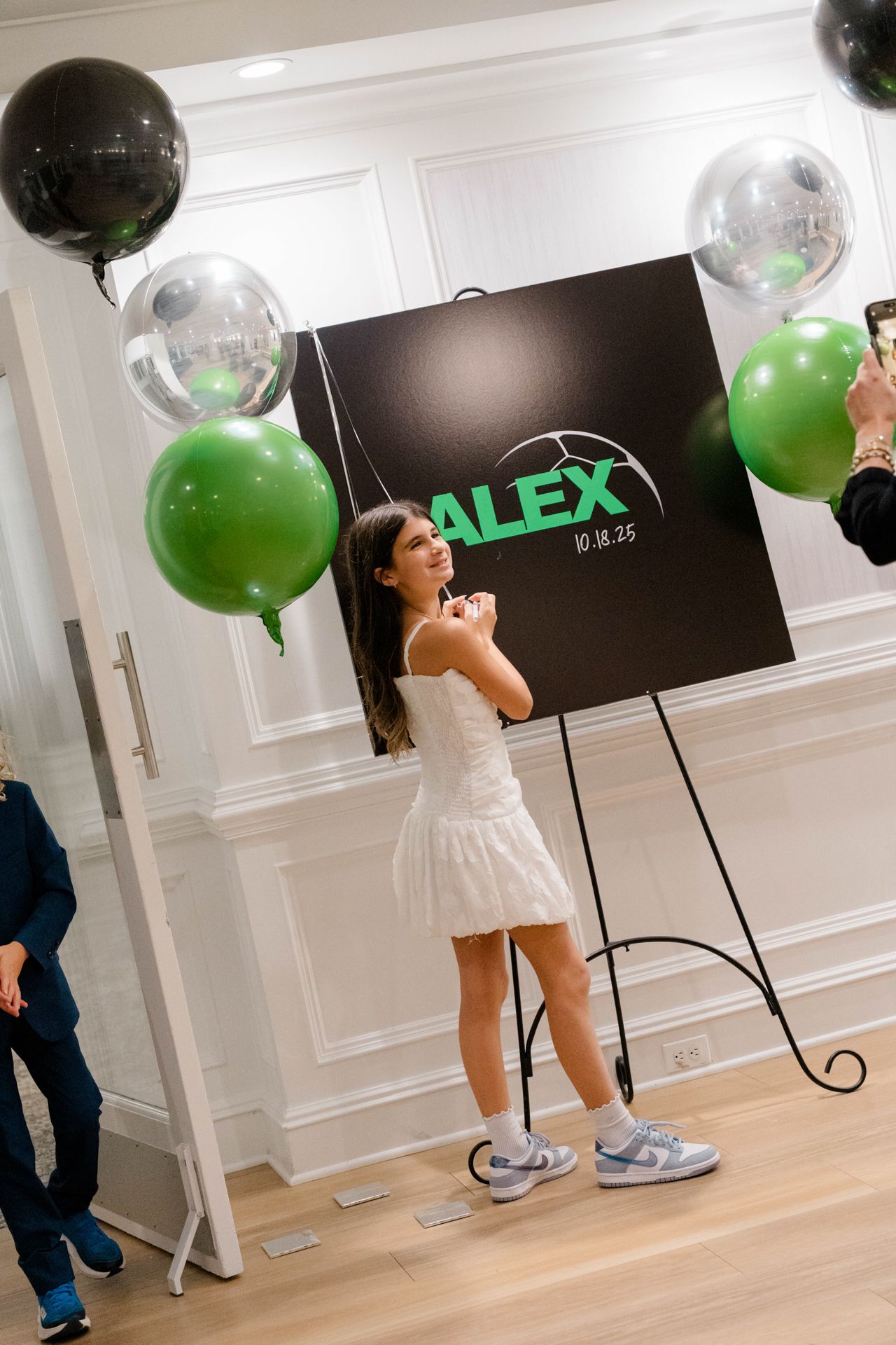 Custom Soccer Themed Sign in Board