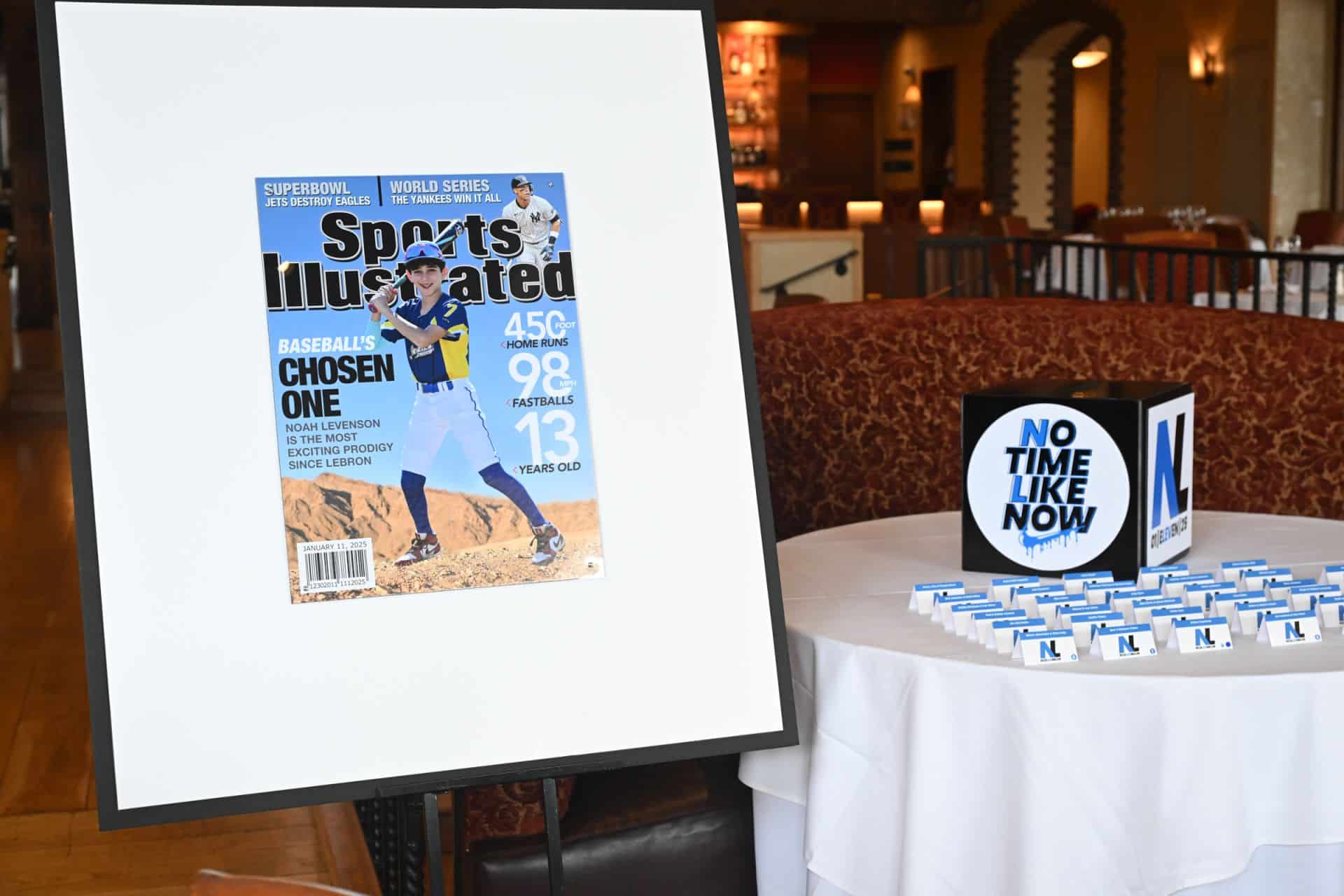 Custom Sported Illustrated Sign In Board for a Sports Theme Bar Mitzvah