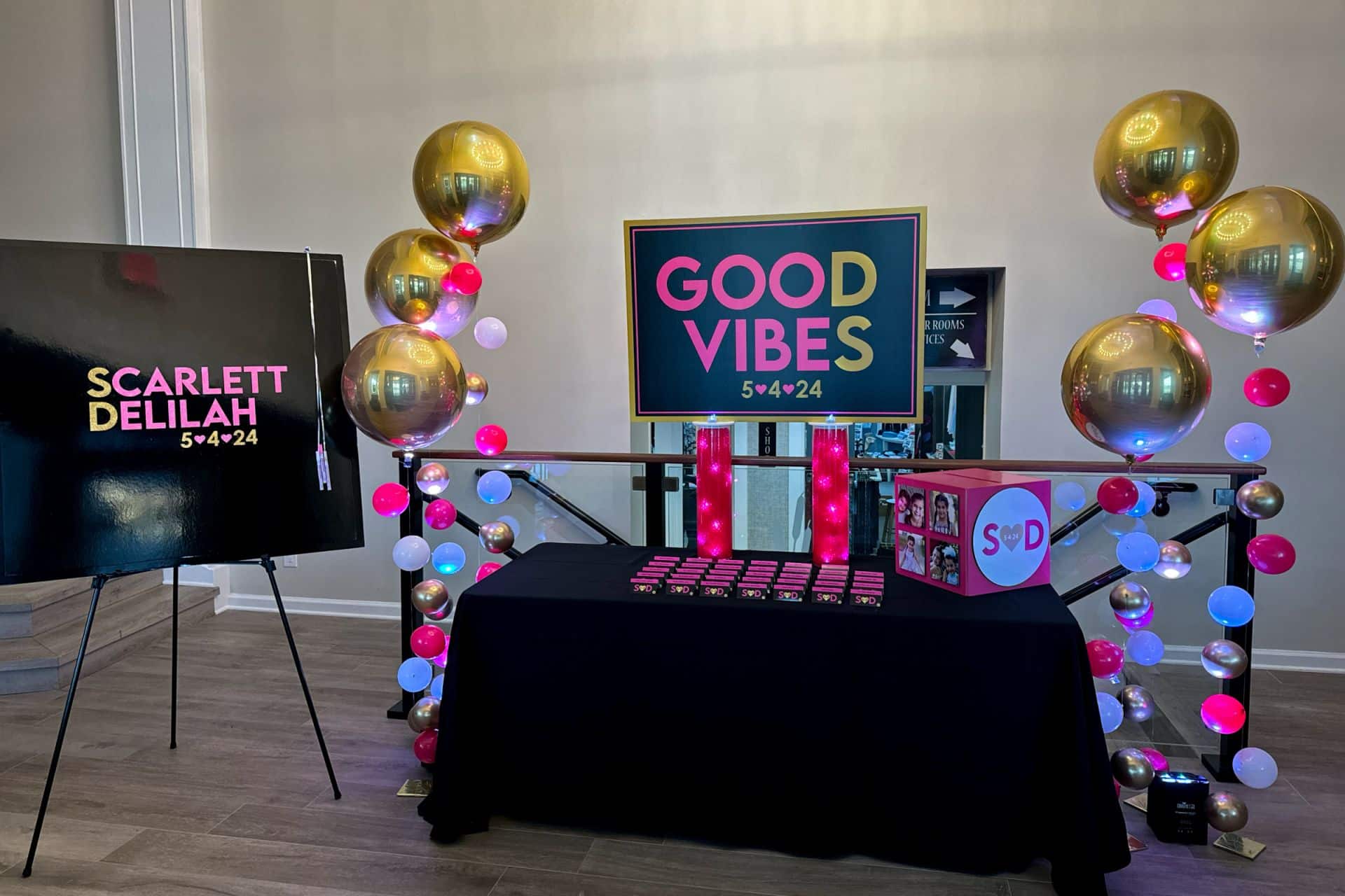 Custom Sign In Board for Twin Girls