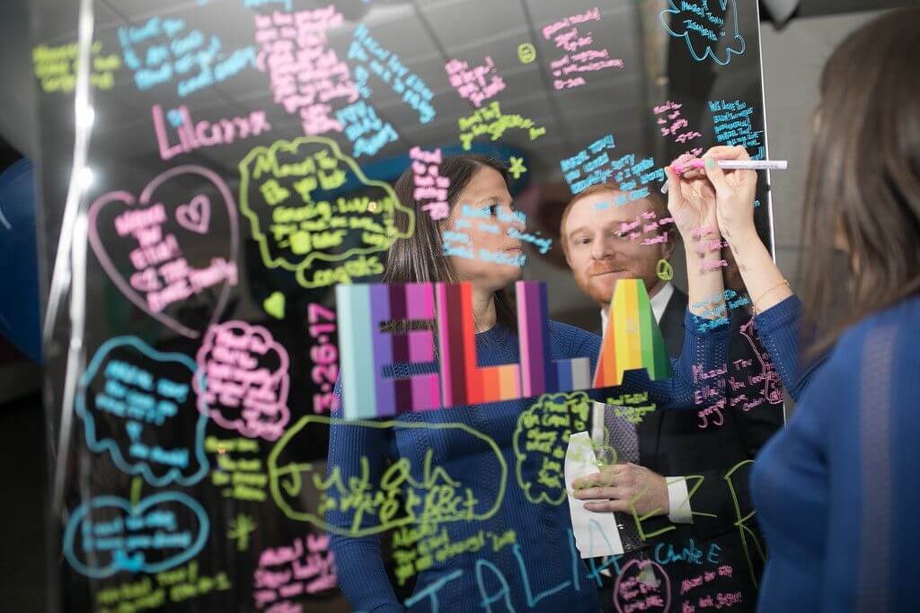 Custom Mirror Sign in Board with Logo Decal