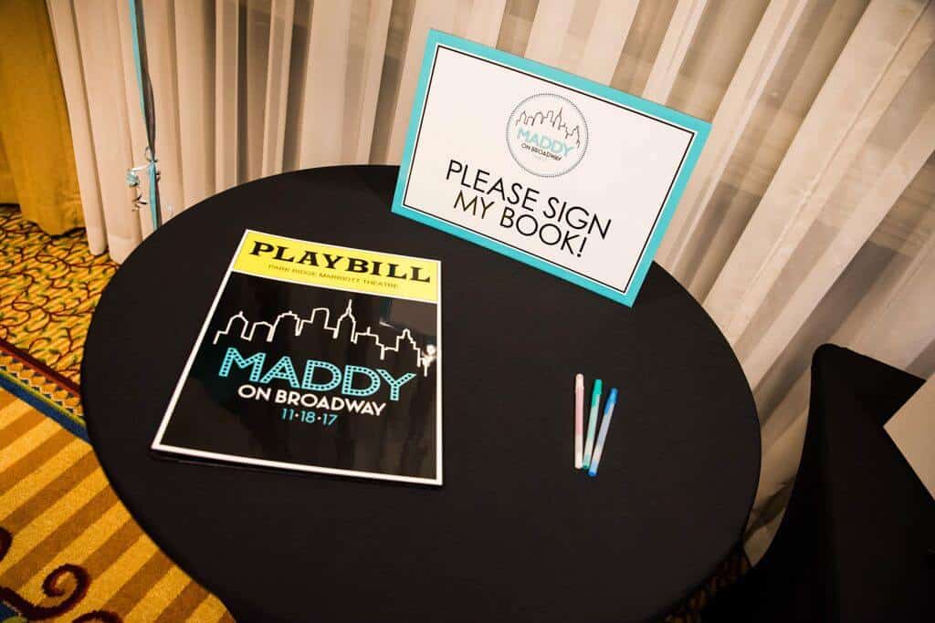 Broadway Themed Playbill Sign in Book with Custom Logo