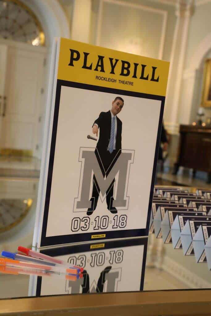 Custom Playbill Sign in Book with Photo