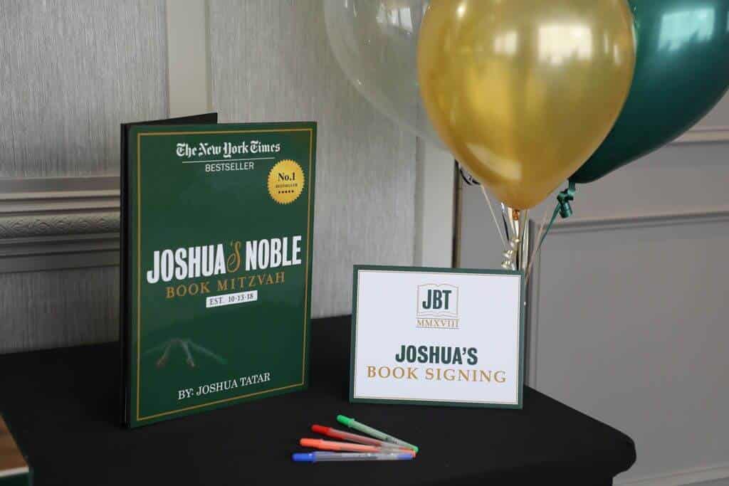 Book Themed Sign in Book with Custom Logo and Sign