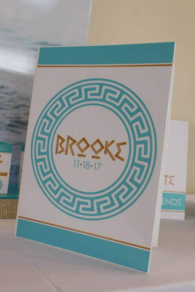 Greek Mythology Themed Sign in Book with Custom Logo