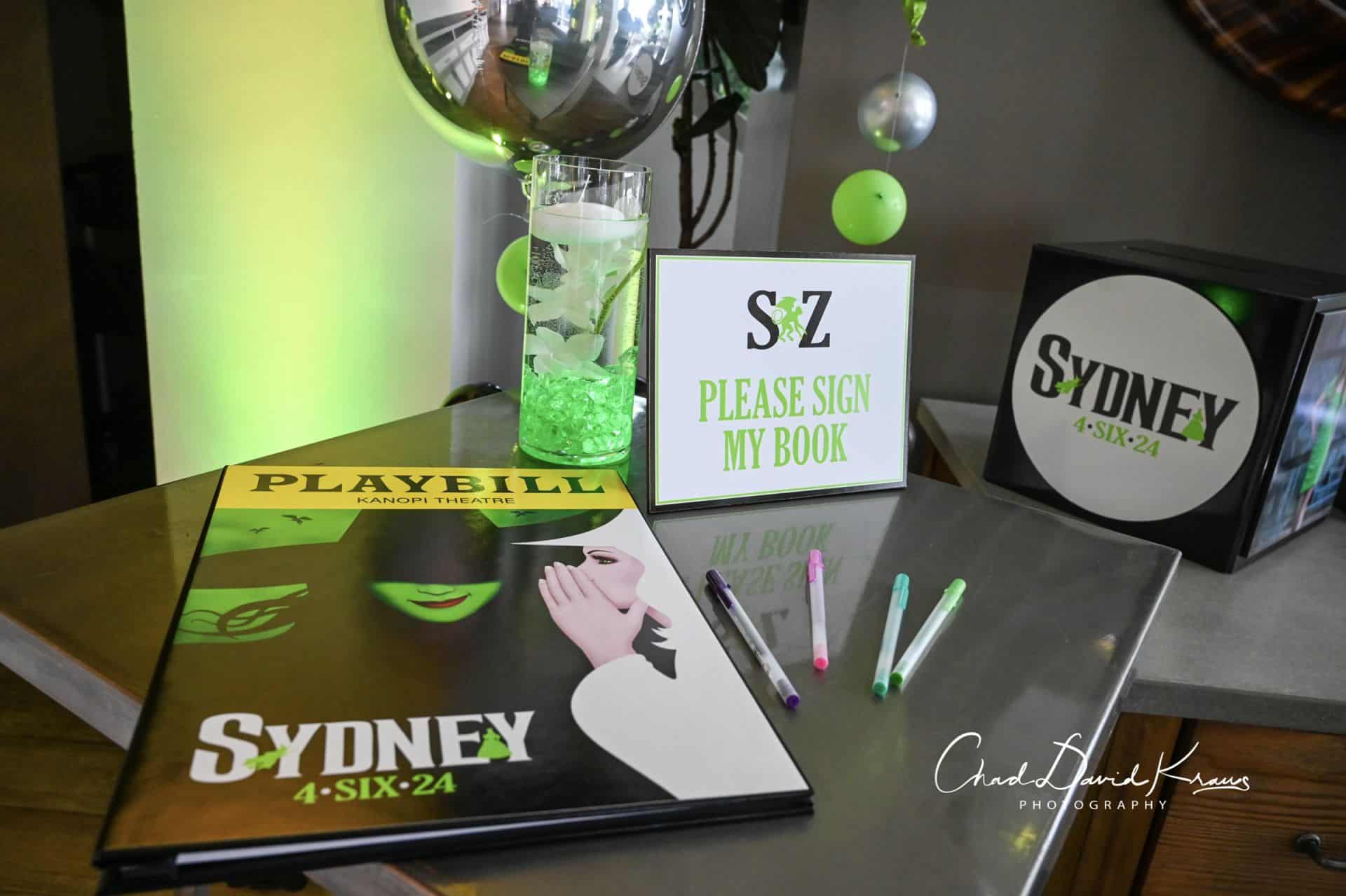 Custom Wicked Themed Sign in Book