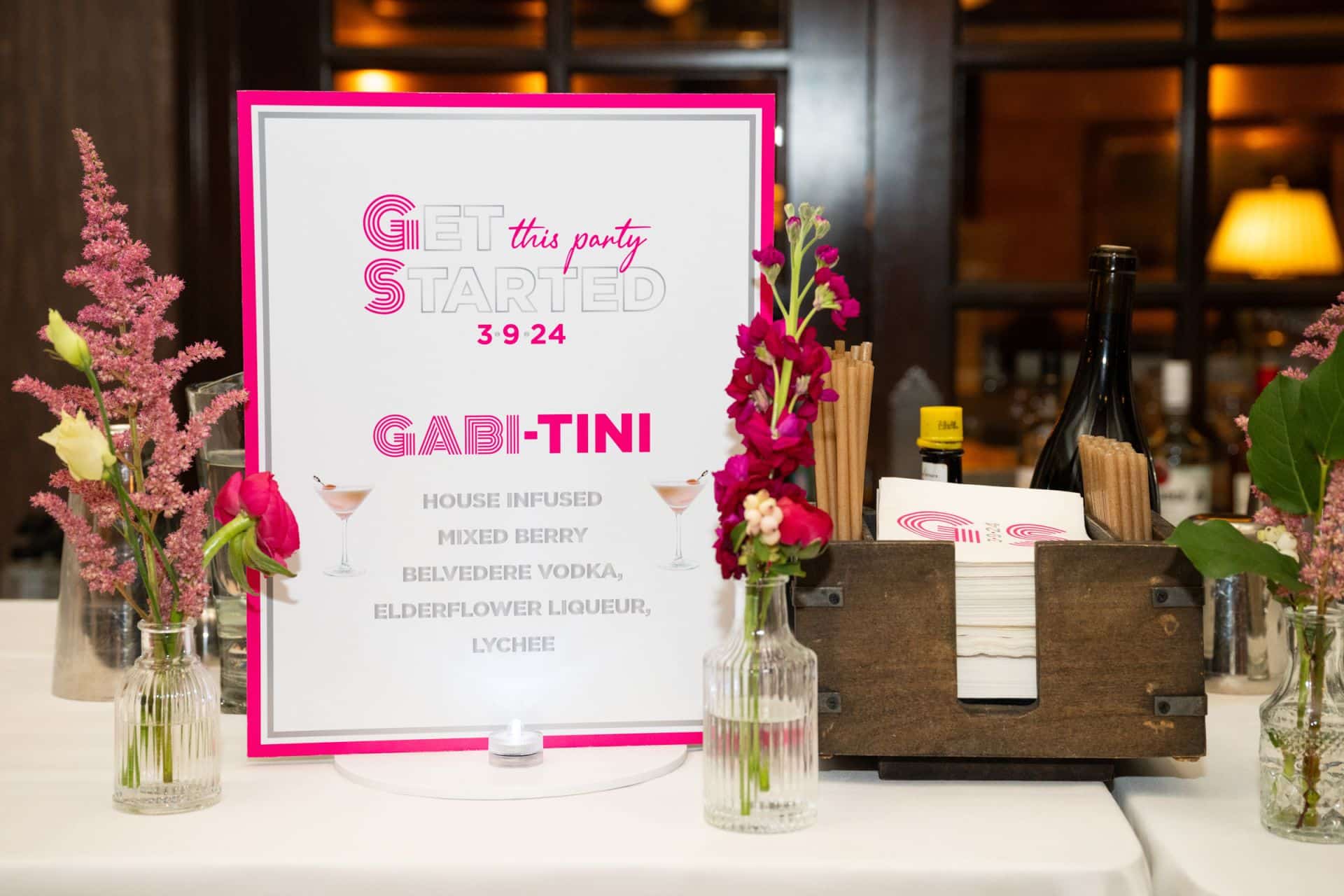 Custom Logo Bat Mitzvah Signature Drink Sign