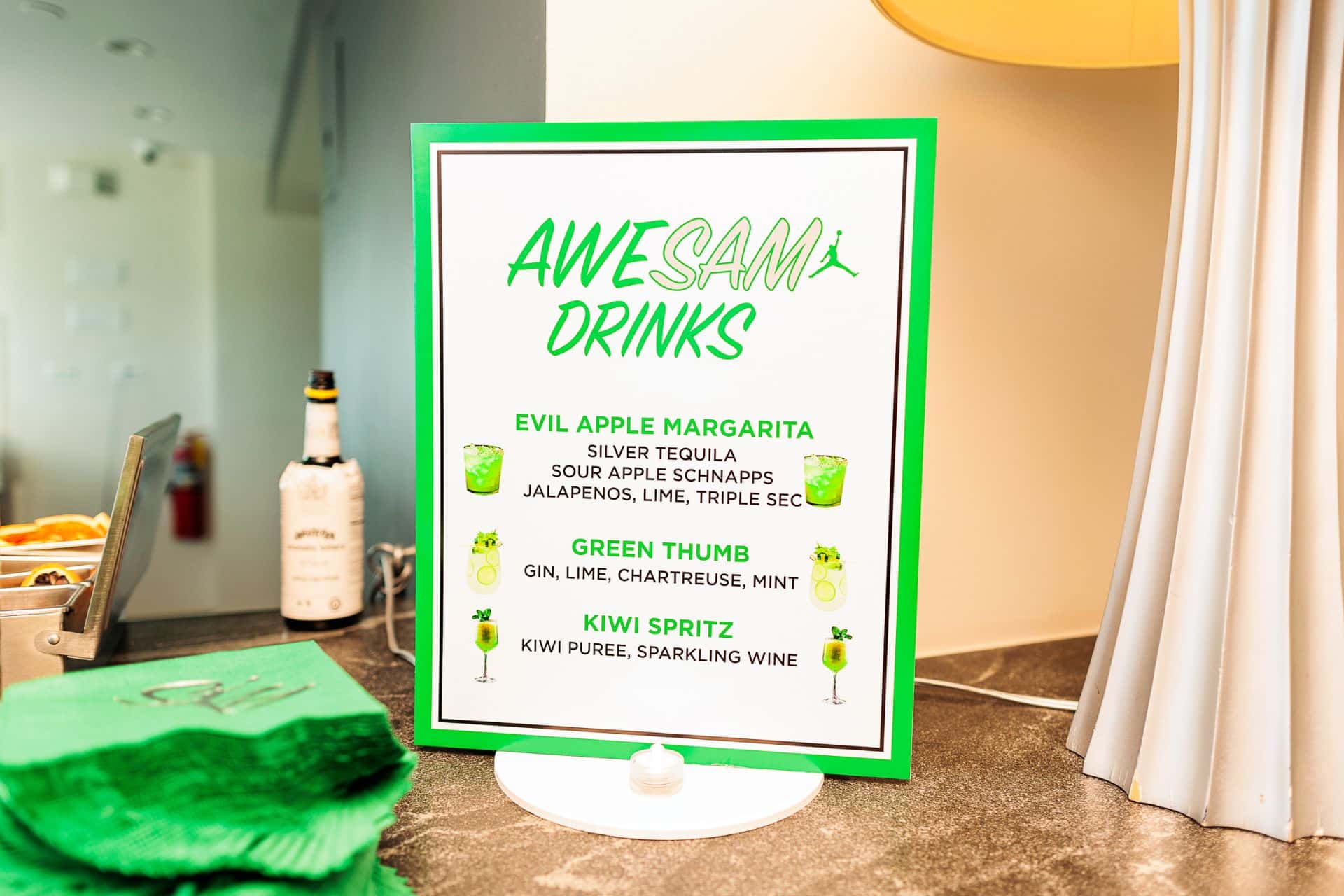 Custom Green Drink Sign