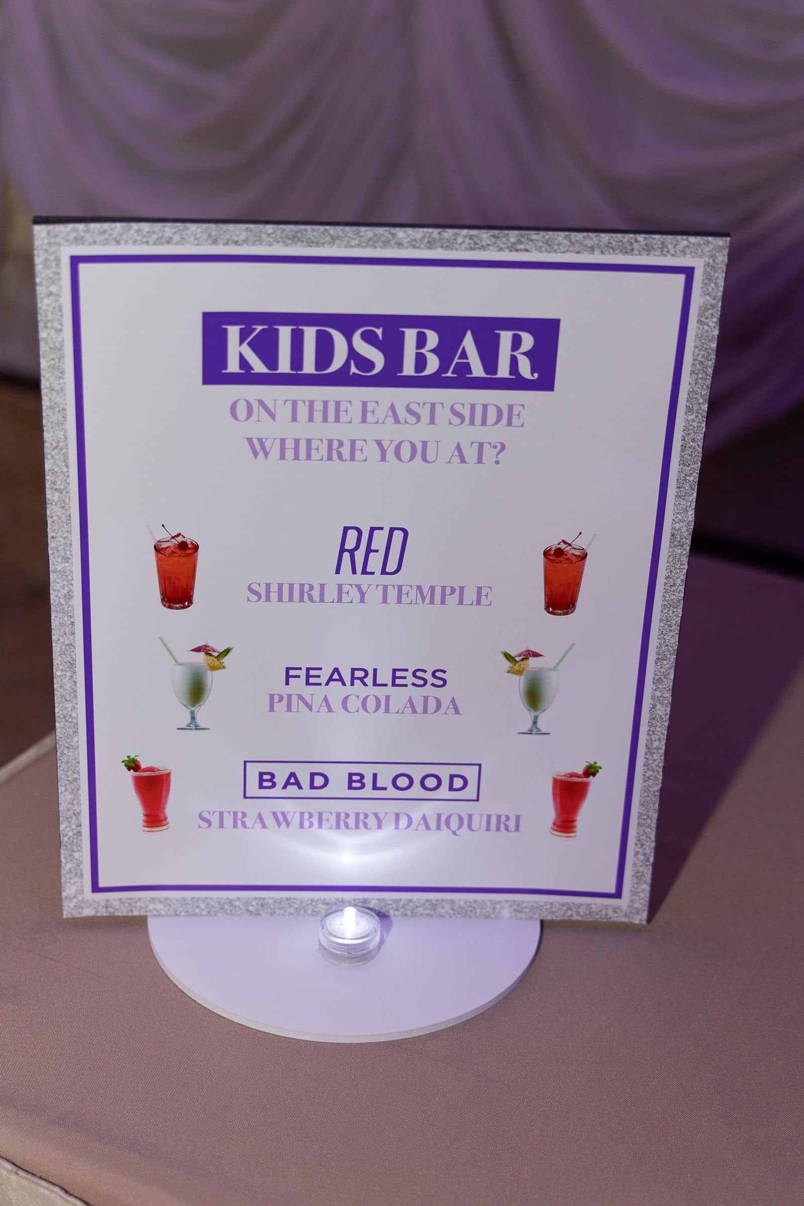 Custom Taylor Swift Signature Drinks Sign