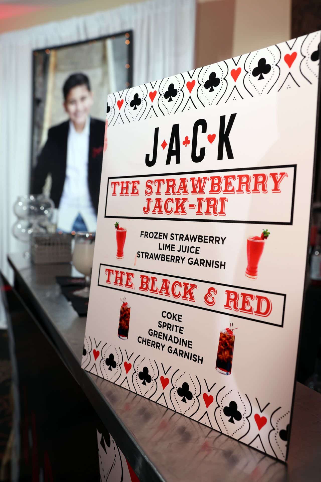 Custom Mocktails Bar Sign for. Casino Themed Bar Mitzvah