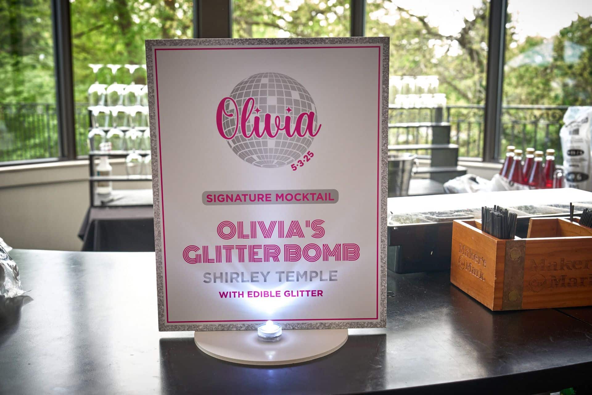 Custom Signature Mocktail Sign