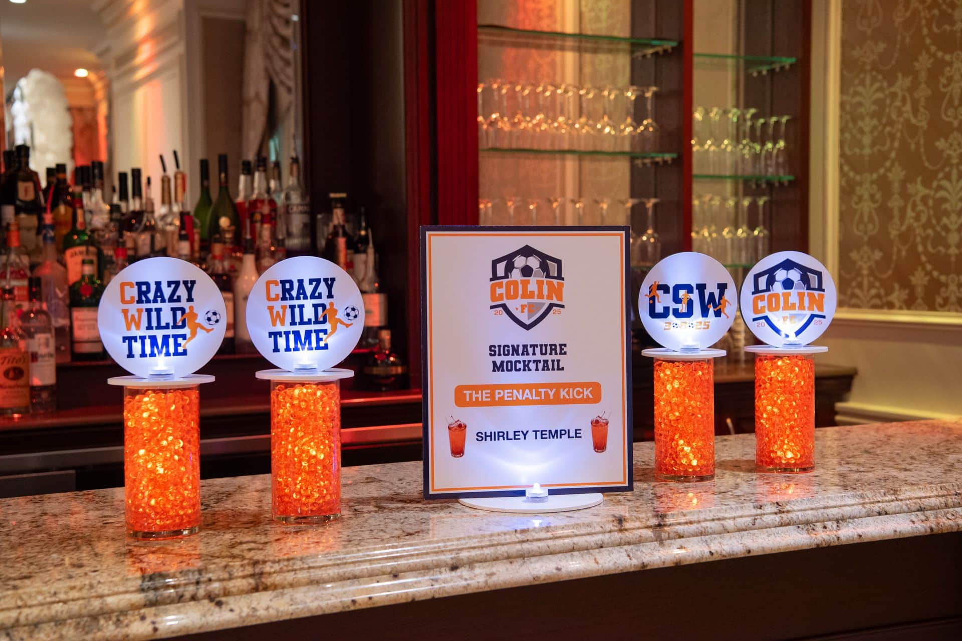 Custom Soccer Signature Mocktail Drink Sign for Bar Mitzvah